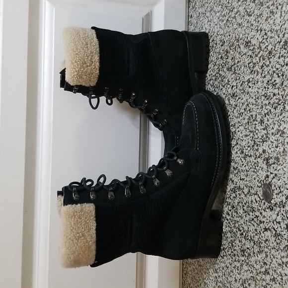 Chanel Winter Lace Up Combat  Boots - Picture 11 of 17